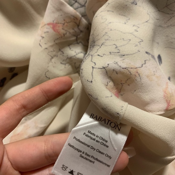 Aritzia Babaton benedict silk dress - floral - Picture 7 of 10